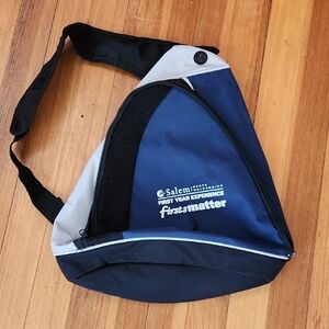 Blue and Black Salem State Sling Bag